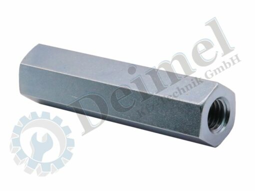 Spannmutter M10 mit Rechts- und Linksgewinde für Spanner Lichtmaschine oder Bremsgestänge, Länge ca. 70mm, SW 17mm