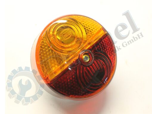 Rückleuchte rund, Hersteller: Dasteri, orange/rot, Durchmesser 80mm
