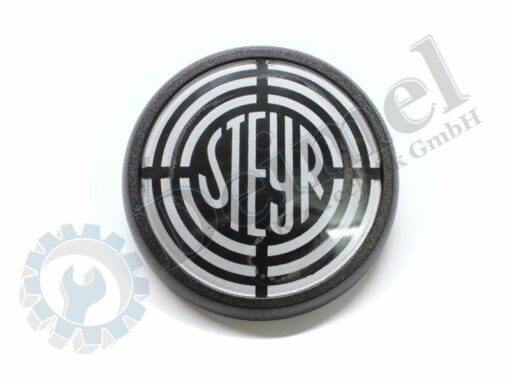 Steyr Zeichen, Motorhauben Emblem, Nachbau, 2 Befestigungsschraube auf der Rückseite, Foto von vorne