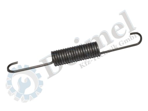 Zugfeder mit Haken, blank