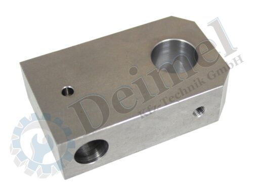 Gelenkstück 99mm, Länge kompl.: 99 mm, Breite: 60 mm, Bohrung für Hubarm 25mm, Bohrung für Hubstrebe 18mm