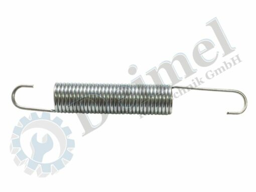 Zugfeder Zuglänge ca. 97,40 mm, Durchmesser ca. 13,20 mm, Hacken 180° verdreht