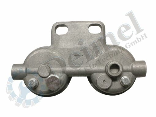 Gehäuse für 2 Stk Kraftstofffilter, Aluminium, Ansicht von oben
