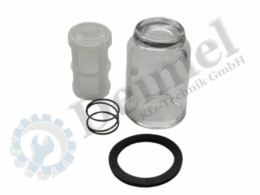 Vorreiniger Filtersatz, Schauglas, Filter, Druckfeder und Dichtung