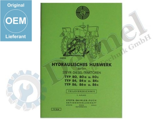 Ersatzteilliste Hubwerk T80 - 86