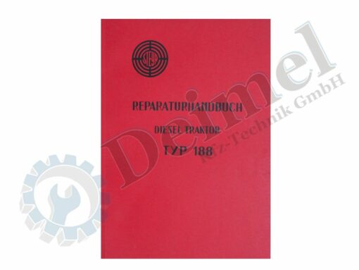 Reparaturhandbuch Diesel Traktor Typ 188; gedruckt, roter Einband