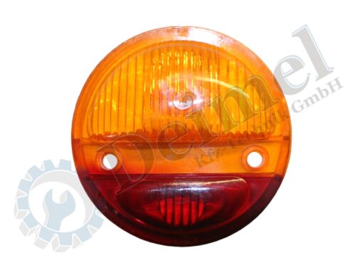 Ersatzglas flach für Rückleuchten rund 90mm, orange/rot