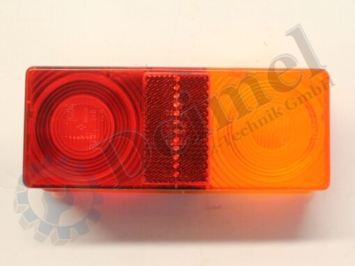 Ersatzglas, Lichtscheibe, Original Hella, Rechteckig, Blink-, Brems-,Positionsleuchte hinten, für rechts oder links
