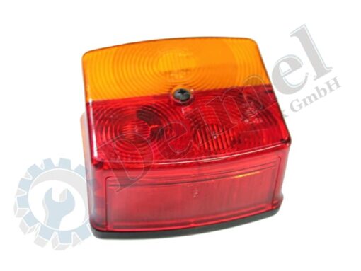 Blink-, Brems-, Positionsleuchte hinten rechts, Orange, Rot, Quadratisch mit Schraube in der Mitte