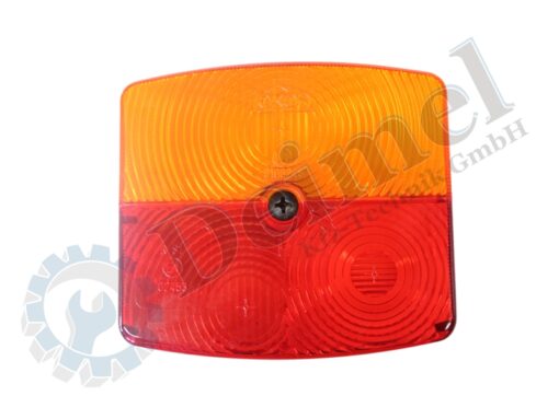Lichtscheibe für Rückleuchte orange/rot mit Befestigunschraube in der Mitte Hersteller Jokon