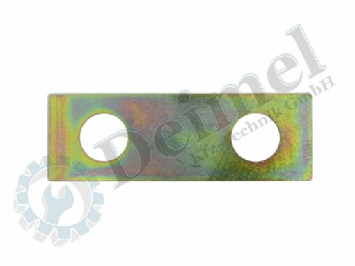 Sicherungsblech für Bremstrommel, Länge 82mm, Breite 27mm, Lochabstand ca. 48mm