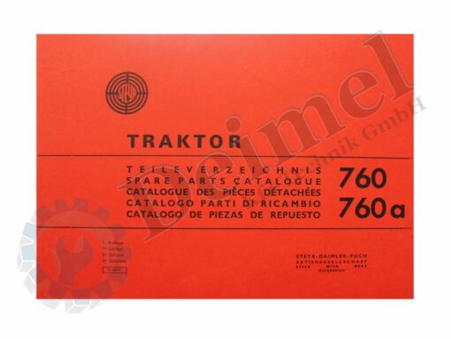 Teileverzeichnis, Steyr Traktor 760, 760a, roter Einband