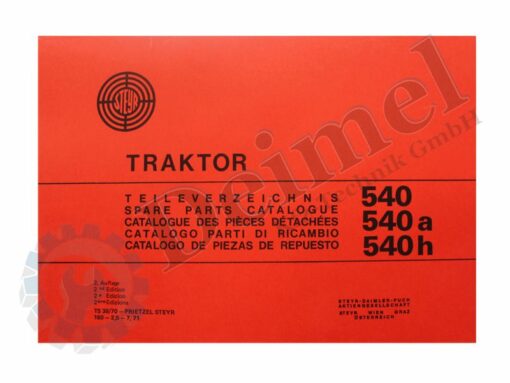 Teileverzeichnis Steyr Traktor 540, 540a, 540h