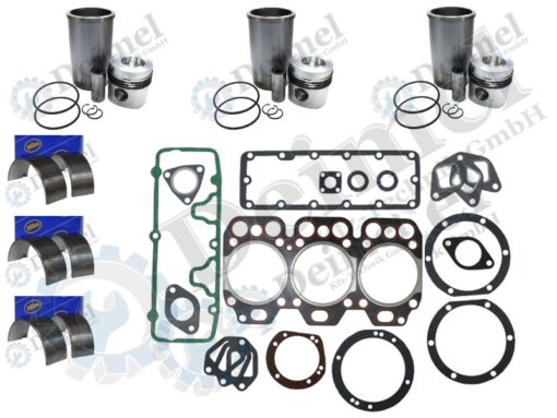 Motorreparatursatz in guter Qualität für Steyr 3 Zylinder wie Plus 40, 540, 545, 548, bestehen aus Kolben, Pleuellager und Motordichtsatz
