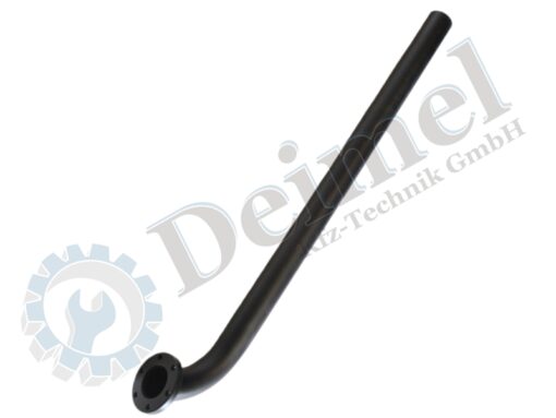 Auspuffrohr nach oben, schwarz, Steyr 180a, Länge ca. 760mm, Durchmesser Rohr ca. 50mm, Lochkreis ca. 75mm
