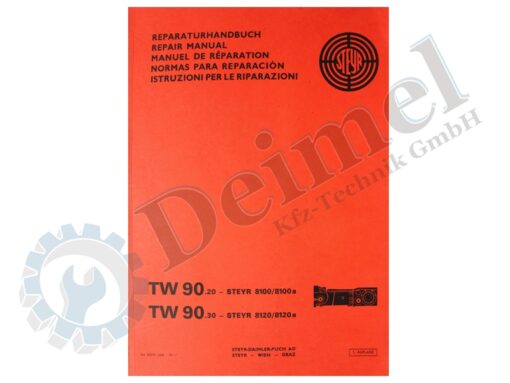Reparaturanleitung Getriebe, gedruckt, ca. 600 Seiten, für Steyr 8100, 8120,