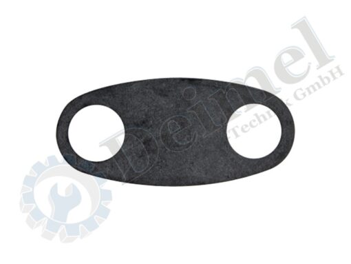 Gummiplatte außen für Lagerung Handgriff, original Steyr Ersatzteil, Länge 91mm, Breite 41mm, Lochabstand 60mm, Stärke 1mm, Bohrung 21mm