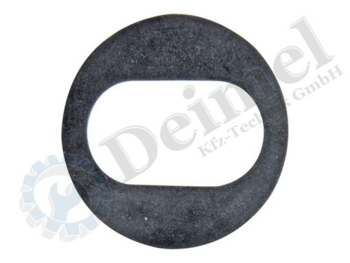 Gummidichtscheibe, mit Ovaler Ausnehmung in der Mitte, original Steyr Ersatzteil, Durchmesser außen 46mm, Stärke 1mm