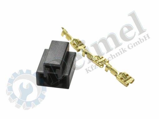 Anschlussstecker komplett für Fernthermometer Durchmesser 60mm, Gehäuse inklusive 3 Flachstecker zum Anschluss an das Fernthermometer VDO oder Motometer