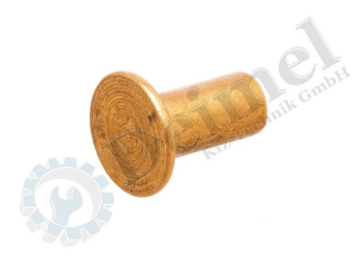 Kupferhalbhohlnieten, 6x12mm, Kopfdurchmesser 10,2mm