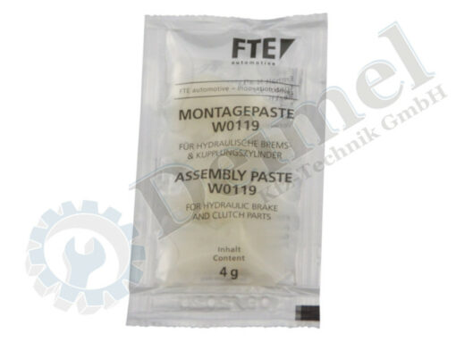 Montagepaste für hydraulische Brems- und Kupplungszylinder, Bremsfett, 4 Gramm, Ansicht von vorne