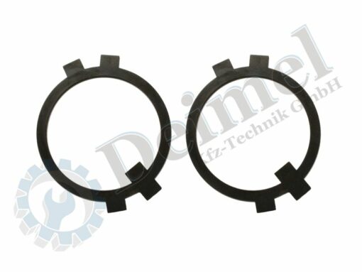 Satz bestehend aus 2 Stk Sicherungsblech schwarz für die Hinterachse bei Steyr T 80 (15er), T 84 (18er) und T86