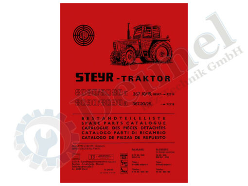 Ersatzteilliste, Ersatzteilkatalog für Steyr 8080 und 8090 bei SK1 Kabine, gedruckt