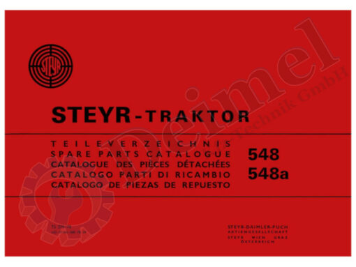 Ersatzteilliste, Ersatzteilkatalog für Steyr 548 und 548a, gedruckt