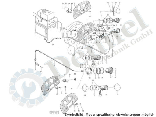 Schalttafel, Schalttafelgeräte bis Fzg. Nr. 24455