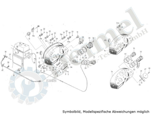 Schalttafel, Schalttafelgeräte ab Fzg. Nr. 24456