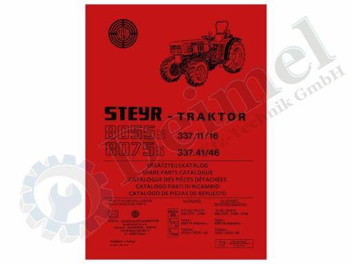 Ersatzteilliste gedruckt für Steyr Schmalspur 8055as, 8075as