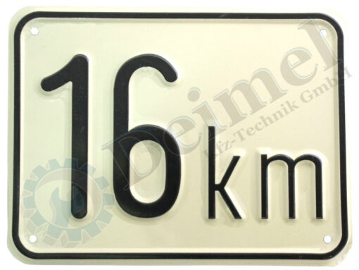 Geschwindkeitsschild 16 km/h aus Blech für Steyr Oldtimer Traktore