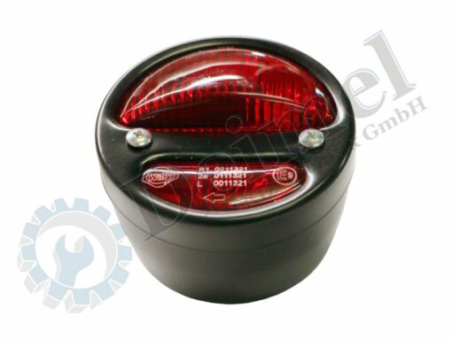 2 Kammern Rücklicht rund für Oldtimer, Standlicht und Bremslicht beides rot