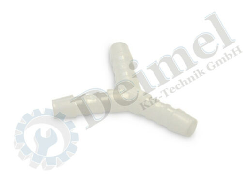 Kunstoff Y Stück, weiß, für Schläuche mit 8mm Innendurchmesser