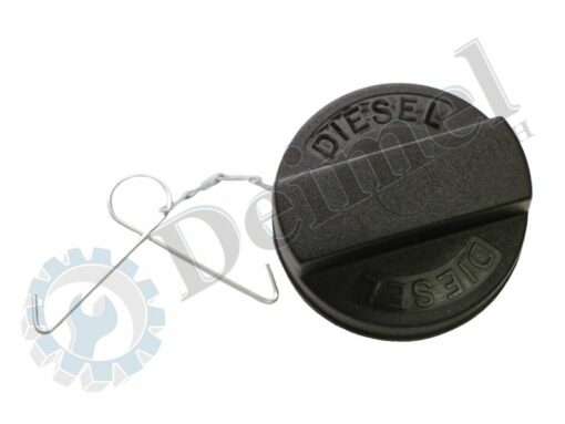Tankdeckel mit Belüftung, schwarz mit Aufschrift Diesel,
