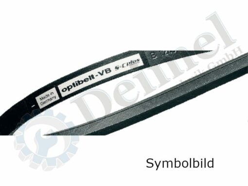 Symbolbild für einen Keilreimen schwarz mit weißer Schrift "optobelt-VB"