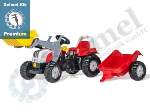 rollykid Trettraktor CVT, Frontlader und Anhänger