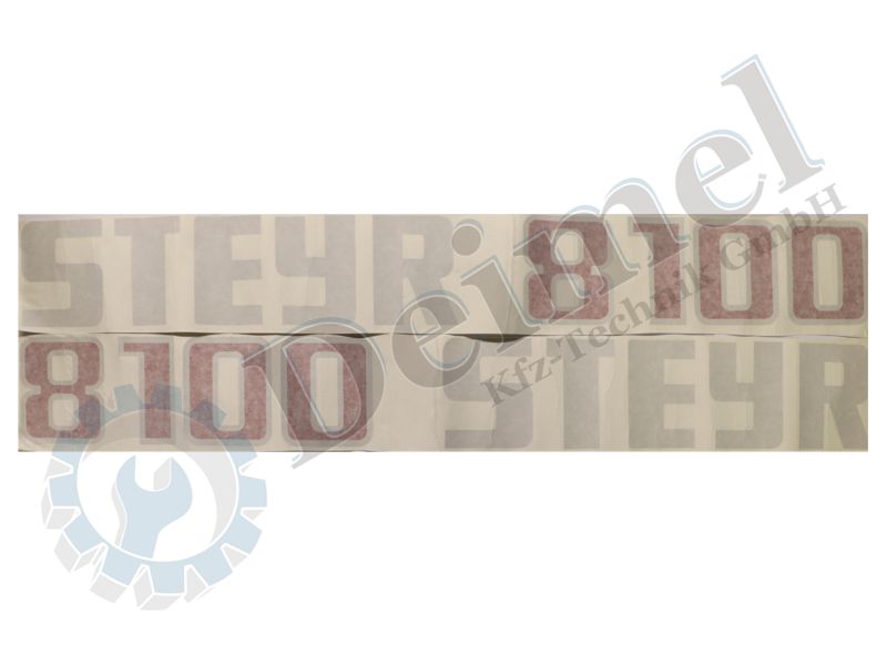 Aufkleber Set „Steyr 8100“ bestehend aus 2 Stk Aufkleber – 1x rechts und 1x links an der Motorhaube
