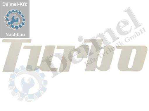 Aufkleber auf der Motorhaube, Schriftzug Turbo