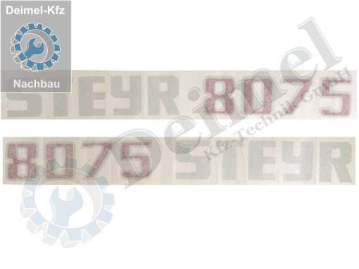 Aufkleberset Motorhaube Links und Rechts, Steyr 8075