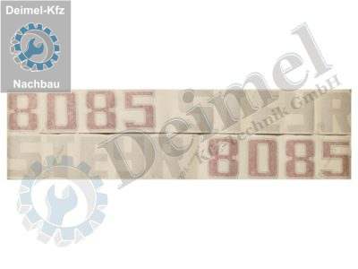Aufkleber Set „Steyr 8085“ bestehend aus 2 Stk Aufkleber – 1x rechts und 1x links an der Motorhaube