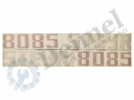 Aufkleber Set „Steyr 8085“ bestehend aus 2 Stk Aufkleber – 1x rechts und 1x links an der Motorhaube