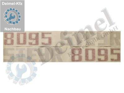 Aufkleber Set „Steyr 8095“ bestehend aus 2 Stk Aufkleber – 1x rechts und 1x links an der Motorhaube