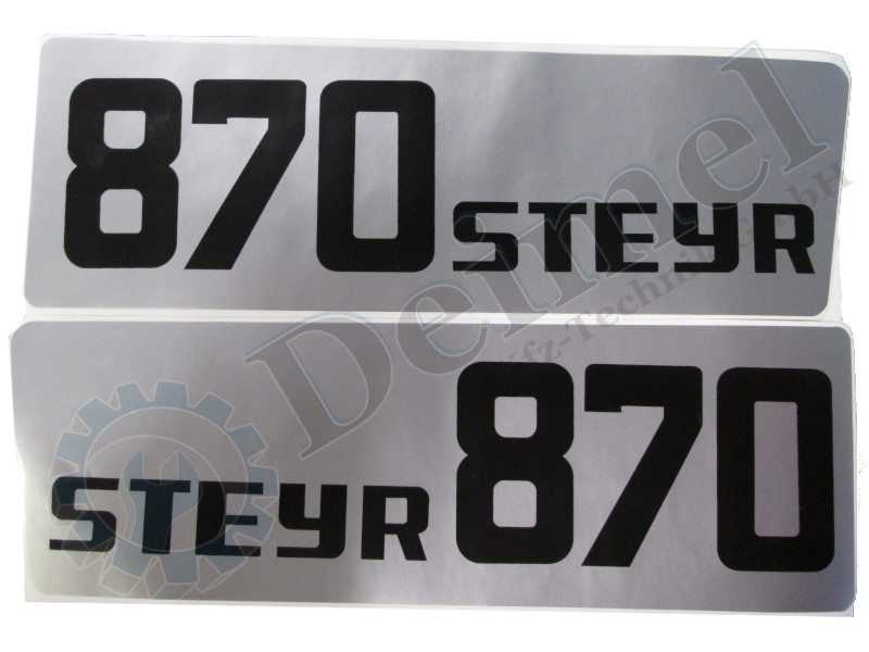 Aufklebersatz Motorhaube Links und Rechts, Steyr Plus Serie 870