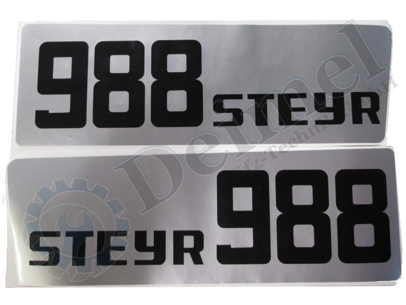 Aufklebersatz Motorhaube Links und Rechts, Steyr Plus Serie 988