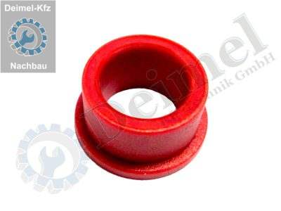 Lagerbüchse Kunststoff rot mit Bund, 12,20x17x10mm