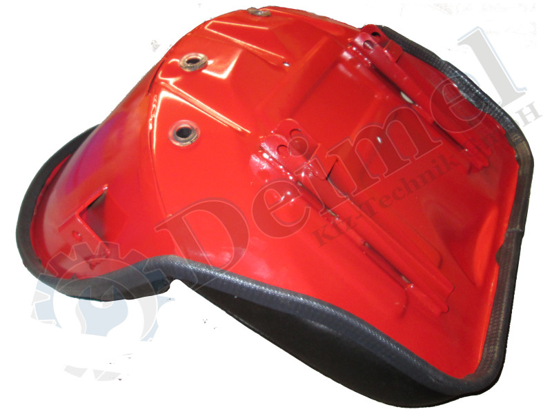 Sitzschale rot, komplett mit Polsterung, Elastomat 600