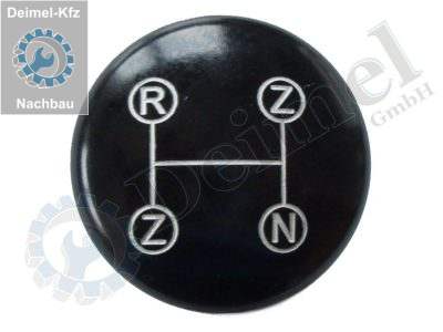 Schaltgriff R, Z, Z, N, schwarz, Aufschrift weiß