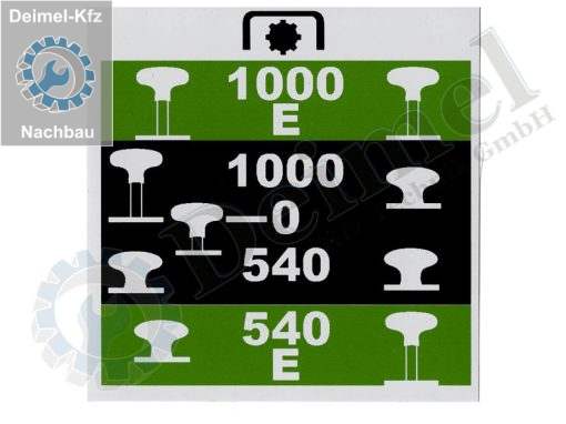 Aufkleber schwarz, grün, 1000e, 1000, 540, 540e