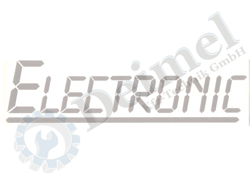 Aufkleber ELECTRONIC an der Motorhaube